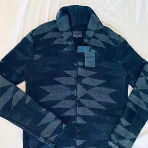 Lucky Brand Indigo Mens’s shawl cardigan